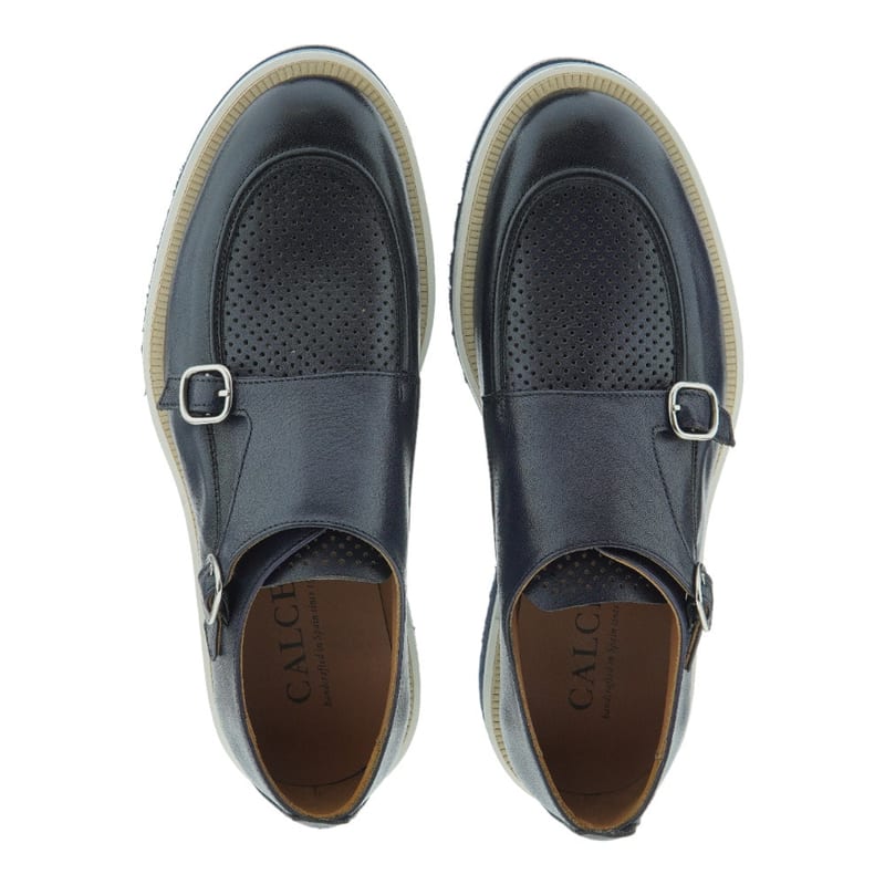 Zapato 2 Hebillas Hombre CALCE Azul - foto 2